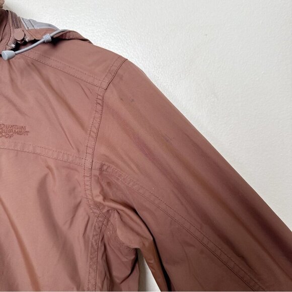 MEC Womens Small Petite Brown Windbreaker Hooded Jacket - Picture 15 of 16